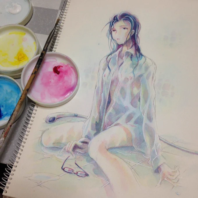 #綺麗なお姉さんならまかせろ  はいはいはい 綺麗なお姉様方とちょっとお間抜けな男性陣しかでて来ない激烈ニッチな隙間性癖向け群像劇「#break_through」はコチラから☆ →00m.in/tLuU3(アプリ不用・無料)  誰だいま作者フケ専ゆうた奴(°д°)  #創作漫画 #アクリル #コピック