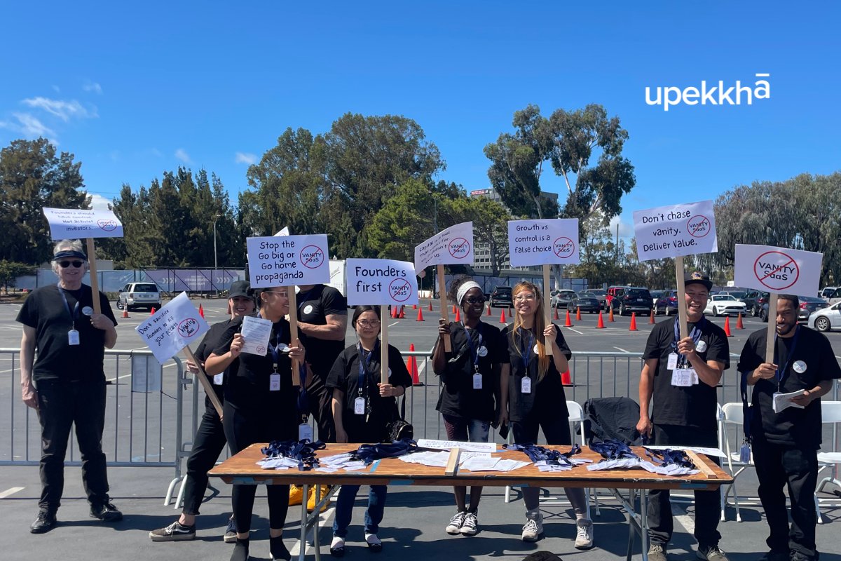 upekkhaBe's tweet photo. SaaStr tried to cancel us out for calling out Vanity SaaS.

#saastr #saastr2022 #saastrannual2022

https://t.co/ioNfvJitrV https://t.co/6XTj2fYthl