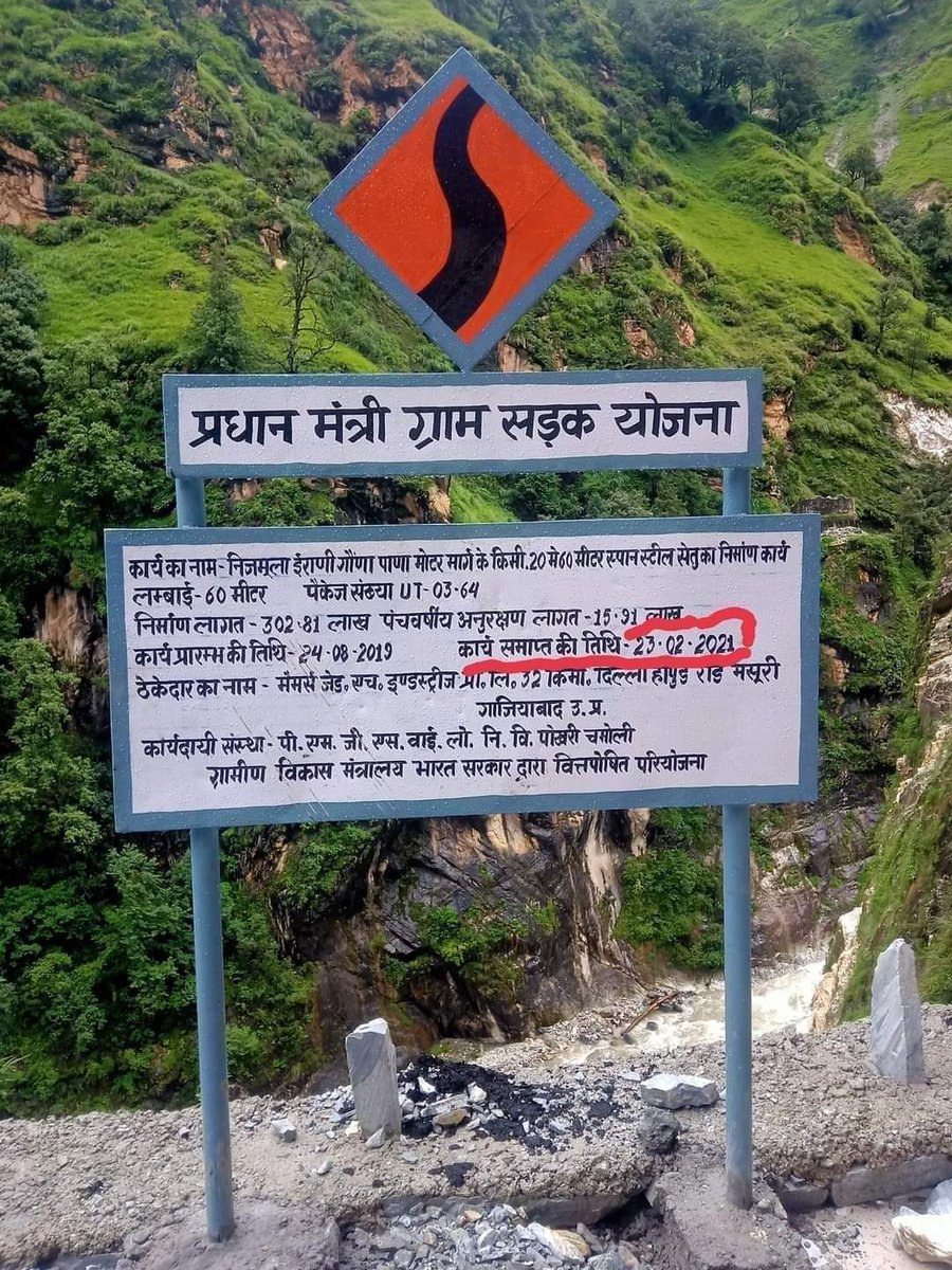 DevendraDuttDix's tweet photo. दुनिया का एक नायाब #घोटाला जहाँ बिना #पुल बनाये ही #कार्य_समाप्त का बोर्ड लगवा दिया गया
#बोर्ड 3करोड़2लाख 81हजार का बिना पुल का.
कार्य समाप्ति की तिथि 23/02/2021
कार्य का नाम - निजमुला टू पाणा ईरानी मोटर मार्ग झींझी नामक स्थान पर 60मीटर लौह सेतु का निर्माण
ठेकेदार - Z H इंडस्ट्री https://t.co/7YW4T9lQ2A