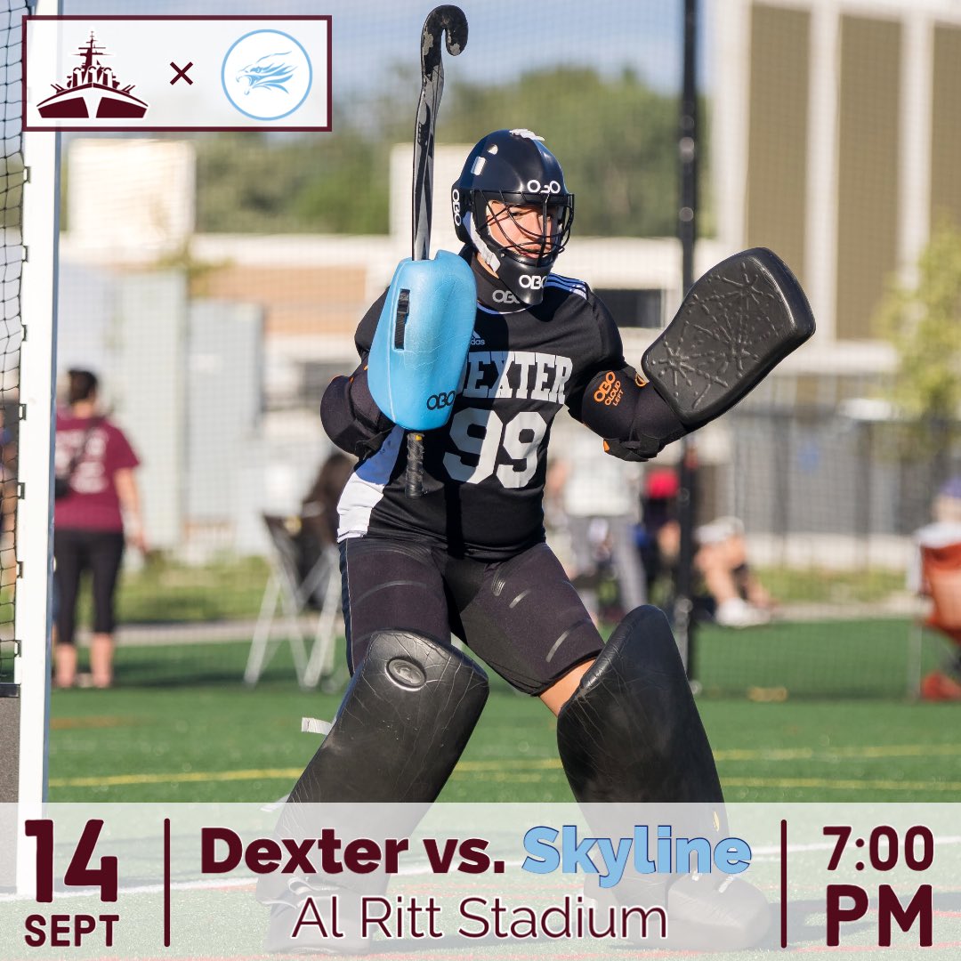 DHS Field Hockey 🏑

 🏑• Dexter vs. Skyline 
🗓 • September 14, 2022
⏰ • 7:00 PM
📍 • Al Ritt Stadium • Dexter, MI
🎟️ • gofan.co/app/school/MI9…