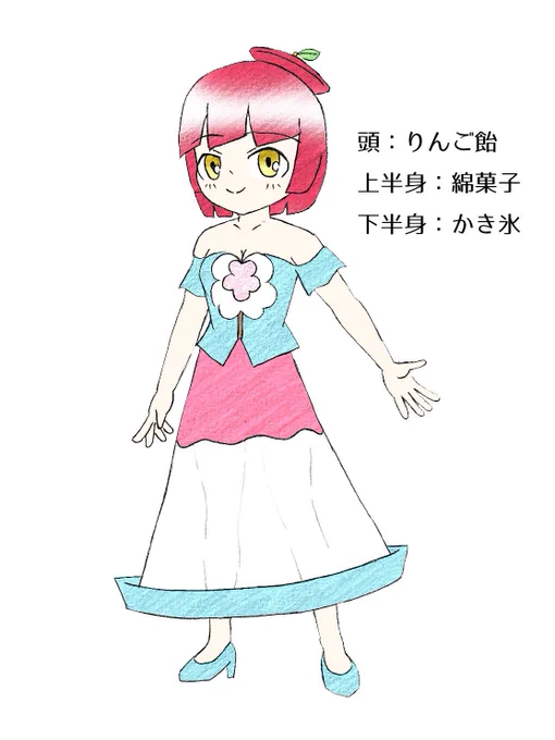 答え合わせーっ!⑨番のデザインは③でした!夏祭りのお菓子3種をデザインに取り入れてみました  