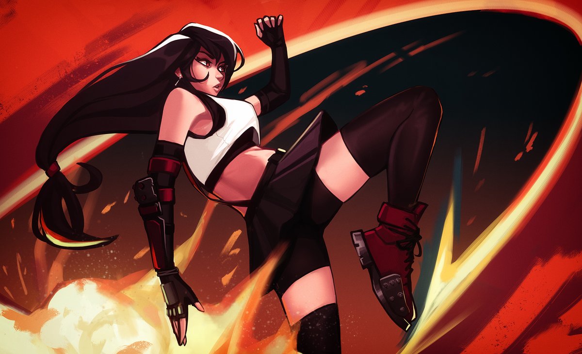 ティファ・ロックハート 「We're getting Tifa in #TEKKEN8 right? RI」|QTori 🍣のイラスト