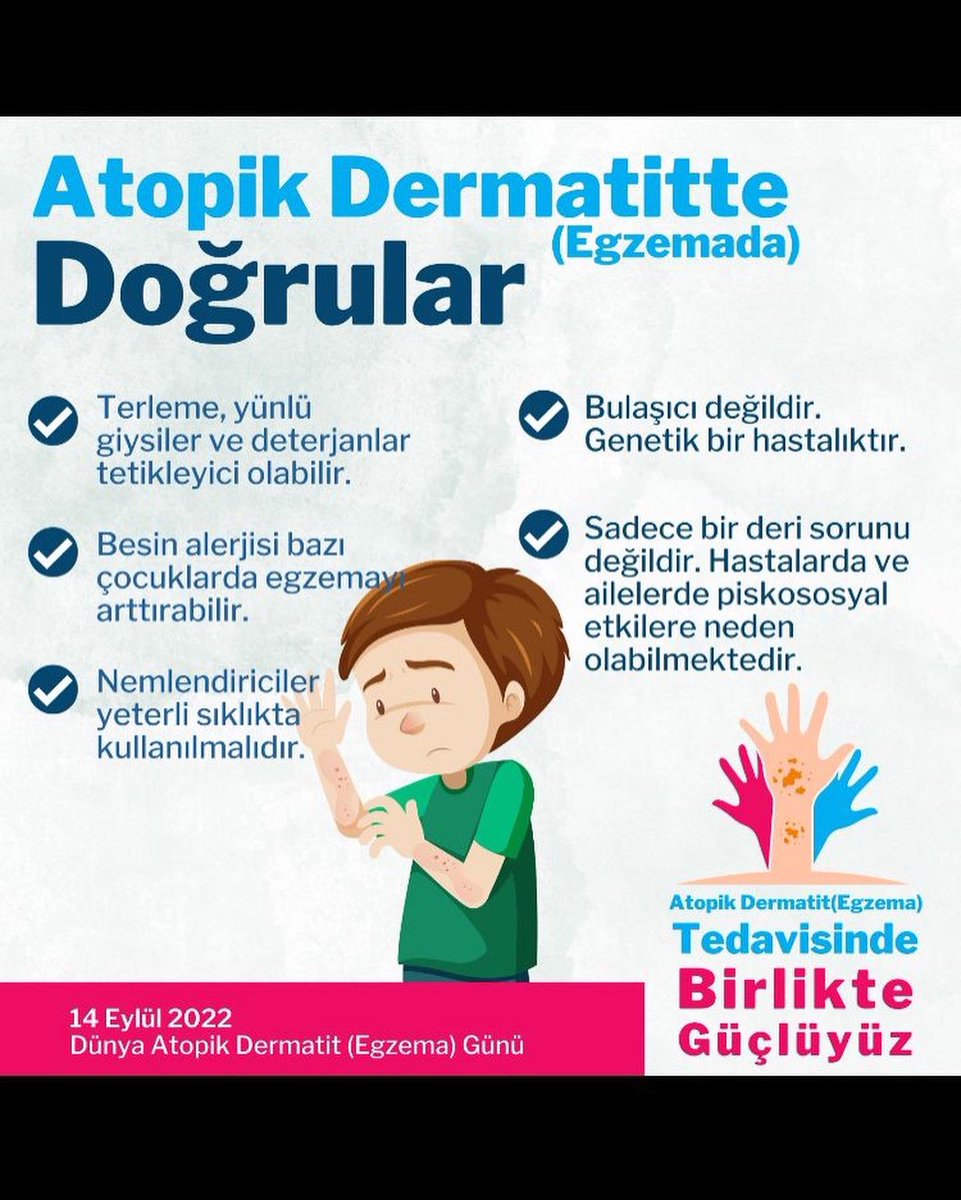 14 Eylül Dünya Atopik Dermatit ( Egzema) Günü #atopikdermatitgünü