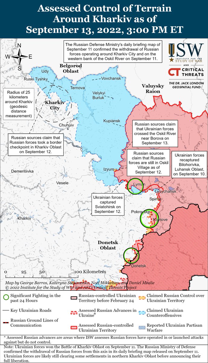 TheStudyofWar's tweet photo. NEW: The #Kremlin acknowledged its defeat in #Kharkiv Oblast, the first time #Moscow has openly recognized a defeat since the start of the February 2022 invasion of #Ukraine.

Read the latest: https://t.co/StS4n3Glgk https://t.co/Ri4jTZvc4T