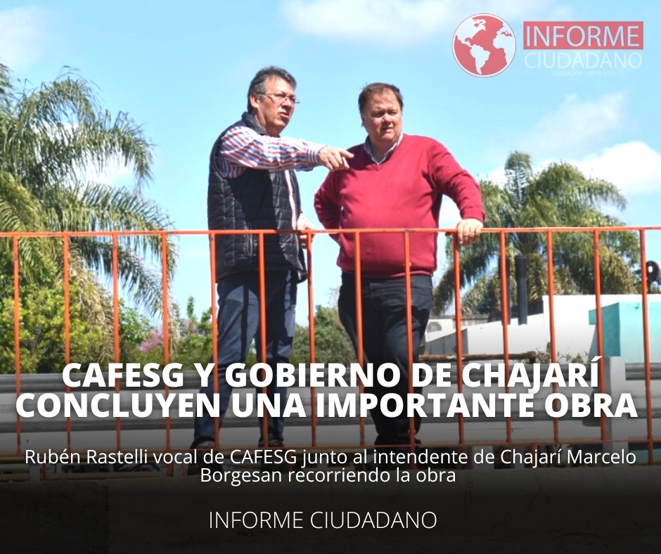 InformeCiudadan's tweet photo. Esta mañana el vocal de CAFESG Rubén Rastelli recorrió junto al Intendente de la Ciudad de Chajari Marcelo Borghesan la Obra de la Av.25 de mayo pronta para su inauguración. 

https://t.co/Ga7k0sLVCD https://t.co/MArjs8J2dT
