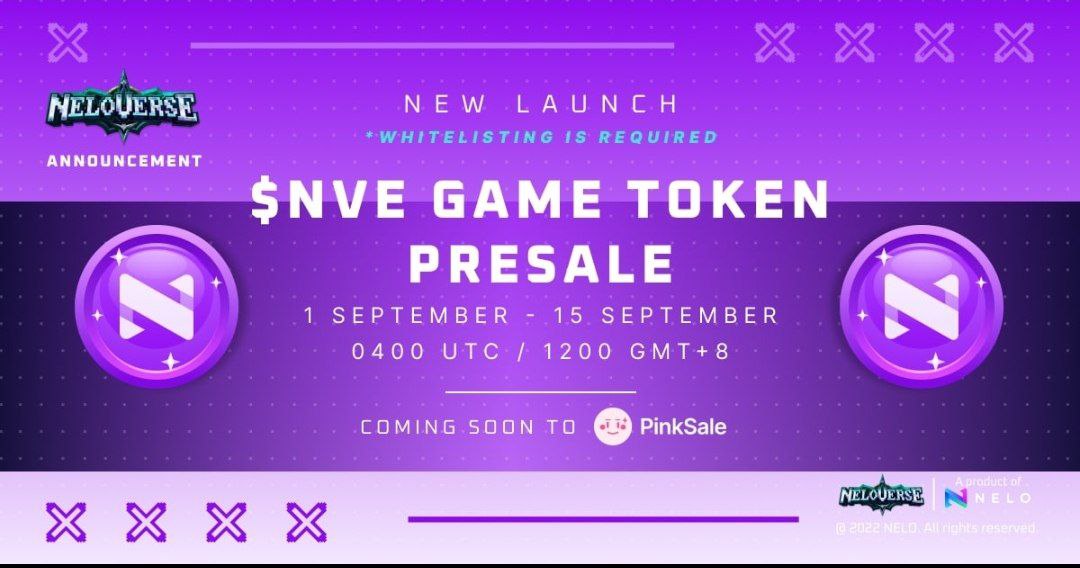 TonyMarkos3's tweet photo. @Jessewelle Project: Neloverse (@neloverse) - Ecosystem web3

Token: NVE

 $NVE Presale of our very first blockchain game, Neloverse, is coming on @pinkecosystem. 
 
Link Presale:
https://t.co/Dq9LehprdR

Telegram: https://t.co/UIM6Y8Ieaq https://t.co/uA6AOKxXKt