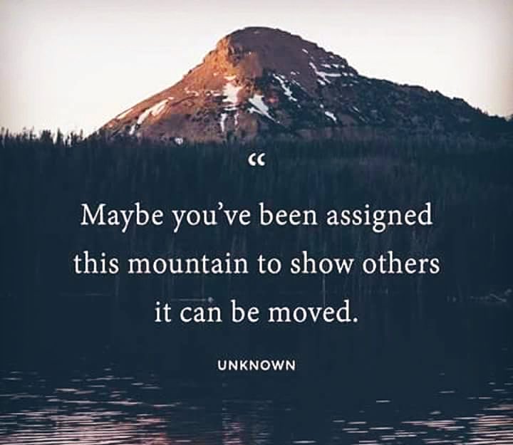 suziday123's tweet photo. Wednesday Friendly Reminder…Maybe you’ve been assigned this mountain to show others it can be moved.🏔💪 #YouGotThis #WednesdayMotivation #wednesdaywisdom #youcandoit https://t.co/vULBAvnGPY