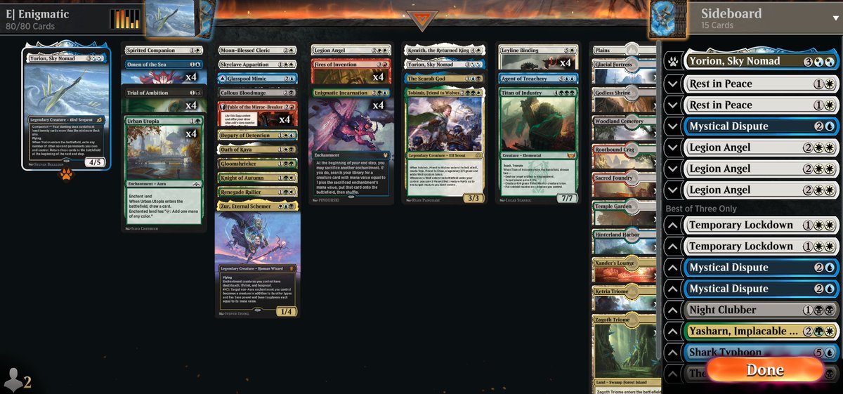 TalesTyrant's tweet photo. Finally made it to Mythic and had to bring out the Big guns in the final push in Enigmatic. Still working on both lists though. @fireshoes https://t.co/uuNijViOFd