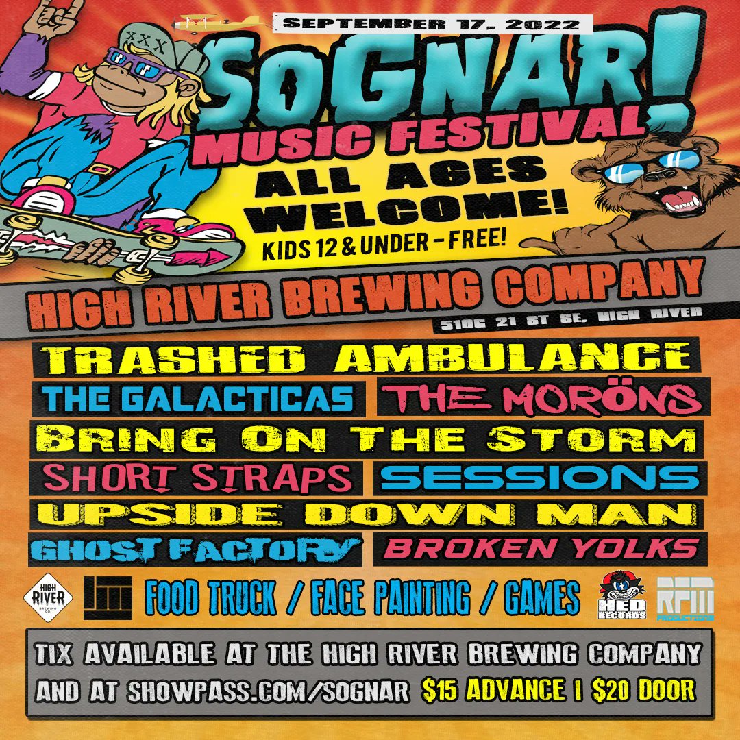 We are playing this on Saturday! Bring the kids!

showpass.com/sognar