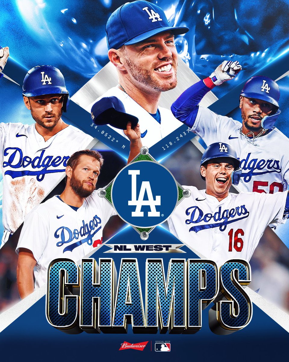 dodgers nl west champions 2023