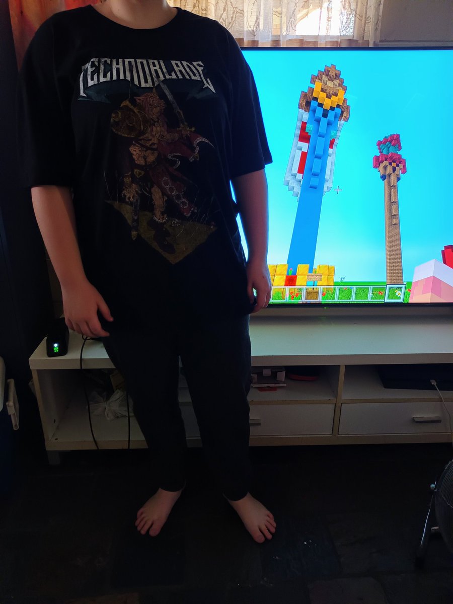 RogueSpring4696's tweet photo. #technoblade merch has hit Aust! One super excited offspring! #SoLongNerds #TechnoNeverDies #TechnoMerch https://t.co/LVRFPWW3kf