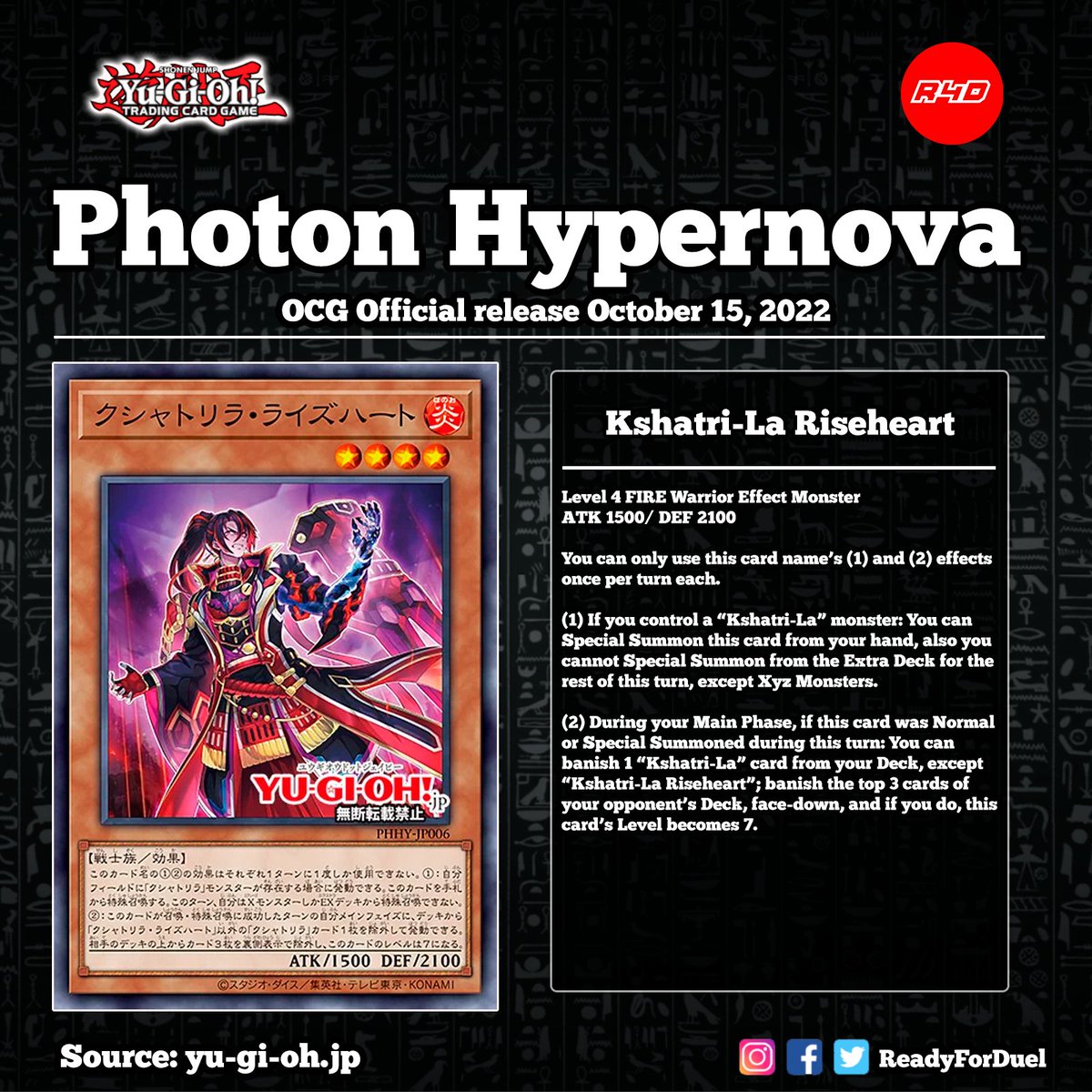 Readyforduel's tweet photo. New Cards Kshatri-La 
#遊戯王 #OCG #TCG #YGO #YuGiOh https://t.co/kHmybPnhS9