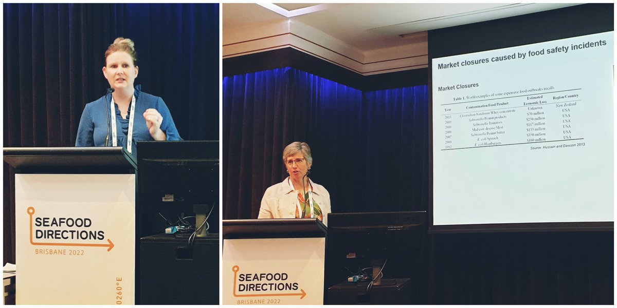 sarah_ugalde's tweet photo. #SafeFish at #SeafoodDirectionsConference!! Natalie Dowsett (@SA_PIRSA) and Alison Turnbull (@IMASUTAS). #FoodSafey in #Seafood, like all food, is not negotiable 🐟🐟
#OneVoiceOneFuture #eatmoreseafood #SD22 https://t.co/Or2fqcw9MR
