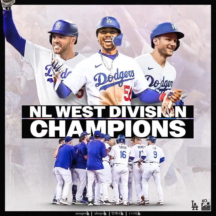 Los Angeles Dodgers on Twitter "NL WEST CHAMPS. https//t.co
