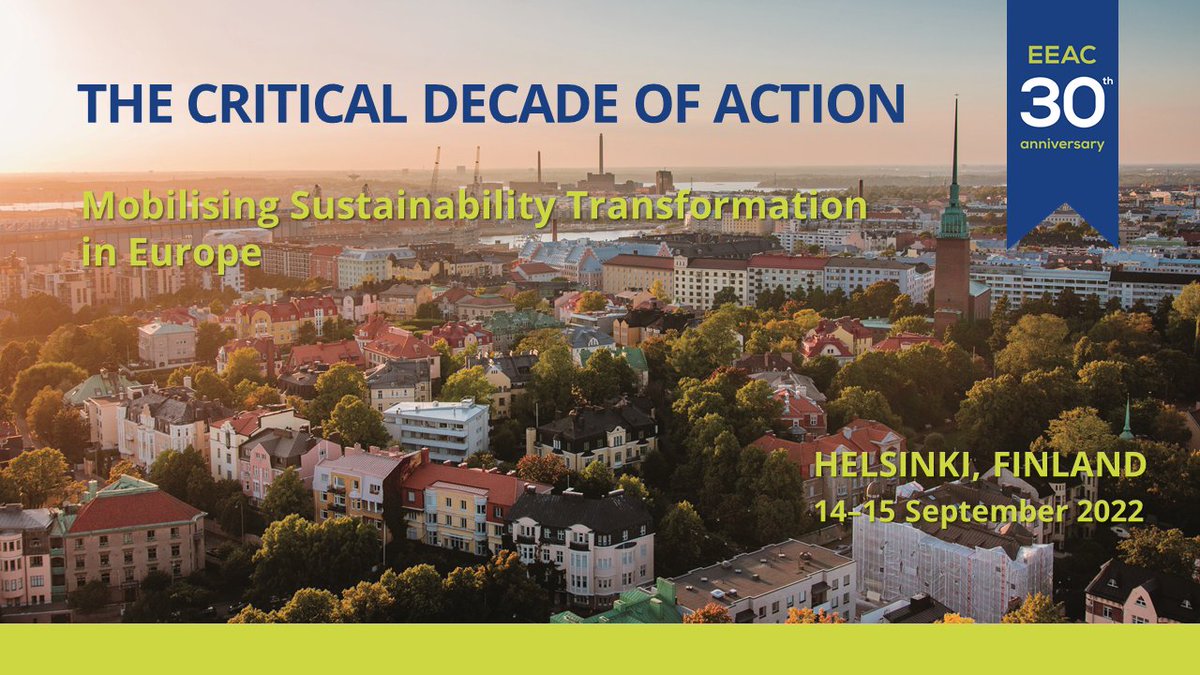 Ilmastopaneeli1's tweet photo. 📢 Are you ready for day 1 of the #EEAC30 conference and intriguing discussion about #sustanability transformation in this #CriticalDeade? 📢

Don't miss the live stream starting today
🗓️ Wed Sept 14 🕘 9.00 EEST.

📺 https://t.co/f3vZCGzJnh

#ClimateChange
#Biodiversity
#Science https://t.co/MnGPXuAYKu