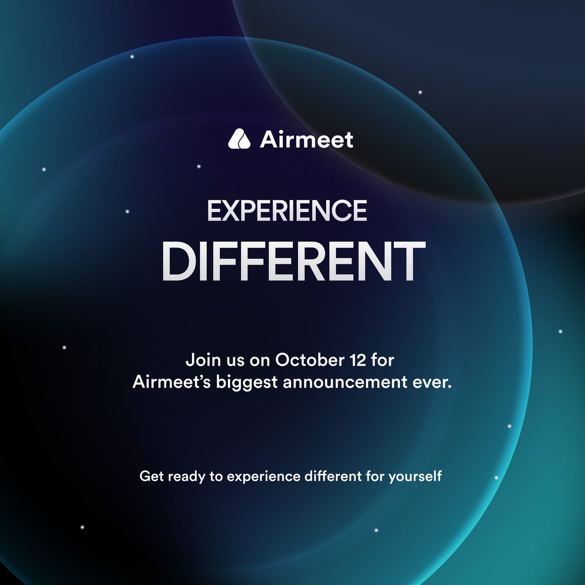 Experience different on October 12 at Airmeet’s biggest event ever. Gear up for a bunch of exciting announcements that would change the world of Business Events. bit.ly/3QFneZE