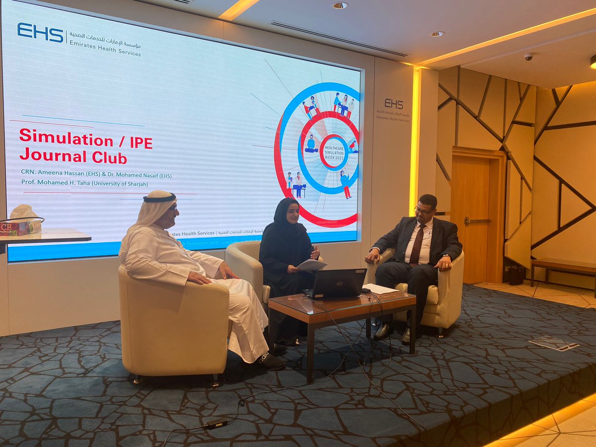 malnasif's tweet photo. A 2nd successful day of @HcSimWeek at the @EHSUAE Training &amp; Development Center: Continuation of the Simulation Olympics + Combined Simulation-Interprofessional Education Journal Club (with @UoSharjah).
#hcsimweek22 https://t.co/K0Uq4m9FfE