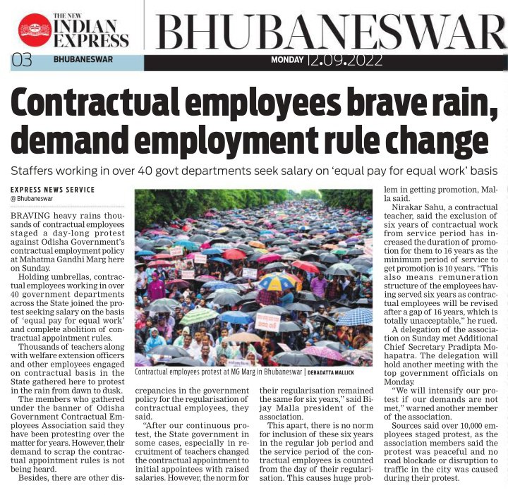 MadaneswarN's tweet photo. #Abolishinitialappointmentrule 
#Count6yearinserviceperiod 
#EqualPayforEqualWork 
#RestoreRegularAppointment 
@CMO_Odisha @SecyChief @MoSarkar5T @gapg_dept @IPR_Odisha @FdOdisha @MoRD_GoI @rdmodisha @GovernorOdisha @Vkpandianfancl1 @HFWOdisha @ZeeOdisha @SMEOdisha https://t.co/GOsfR3JhIr