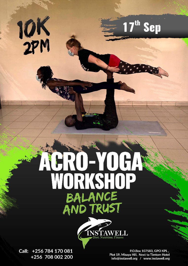 Come experience the flying zone this weekend
#kampalaYoga #acro_yoga 
#communityyoga in mbuya 
#moreWellness on the way
#contact @Instawell_ for location details