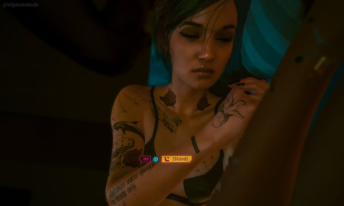 VGphotoMode's tweet photo. Sorry Aloy, I have a new vg gf. Judy is that awesome. I really feel I shouldn't be seeing these moments between V &amp; Judy. Their relationship is really well-developed. #Cyberpunk2077 #Shutterpunk #PS5share #PS5 #VGPunite #VirtualPhotography #VGphotoMode #ThePhotoMode #judyalvarez https://t.co/mwaHpCCjwu