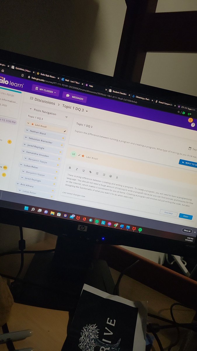 LTKHackn's tweet photo. Today was a busy day, but fun! In my Intro to IT course, I am discussing with classmates the differences of programming. Fairly simple, but a fun topic to discuss. https://t.co/L5n3IySXCw