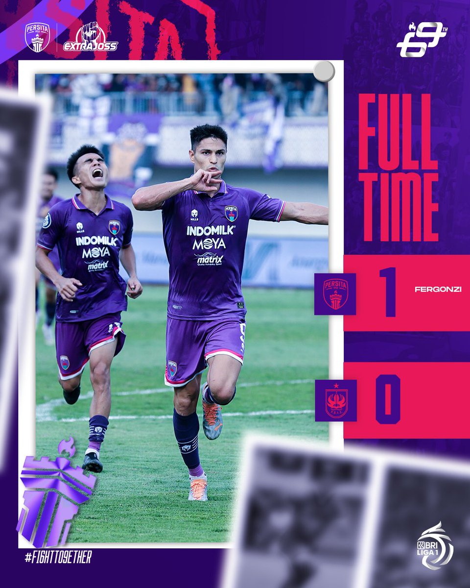 Full Time! 

Persita meraih kemenangan 1-0 atas PSIS.

Terima kasih atas perjuangannya Pendekar Cisadane!