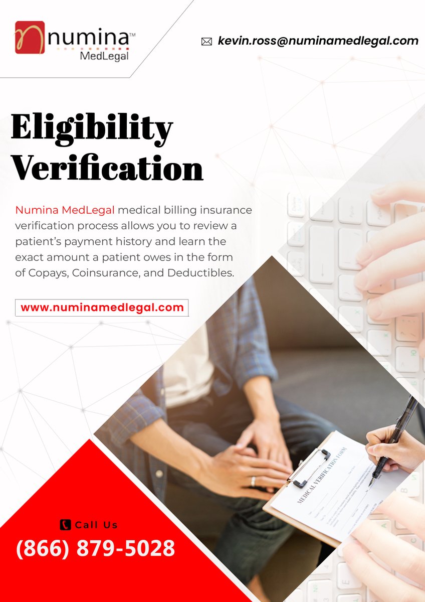 Numina MedLegal medical billing insurance verification process allows you to review a patient’s payment history and learn the exact amount a patient owes in the form of Copays, Coinsurance, and Deductibles.

#medicalbillinginsuranceverification #eligibilityverification