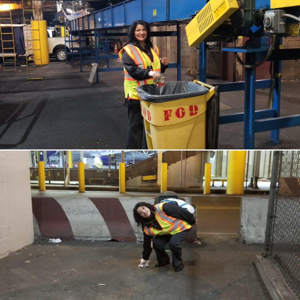 Today's EWR SOC morning FOD pick-up. 'FOD pick-up is everyone's business and good for our business!' With @tmorv13 , Kay and Sherron... #beingUnited @AOSafetyUAL @EWR_AOSafety #UAEWRAO