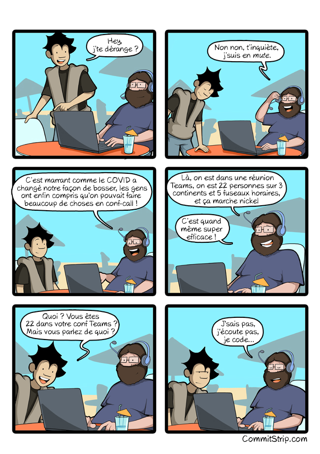 C’est l’histoire d’une conf-call Teams commitstrip.com/2022/09/13/onc…