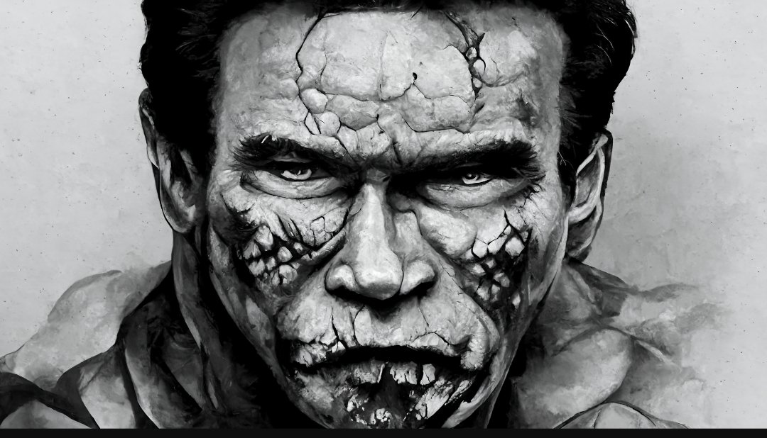 celb_zombie's tweet photo. I'll be baaaaaack. As a zombie. 
@Schwarzenegger 

#zombieapocalypse 
#celebrityzombies 
#arnoldschwarzenegger https://t.co/t0iwX2Ezle