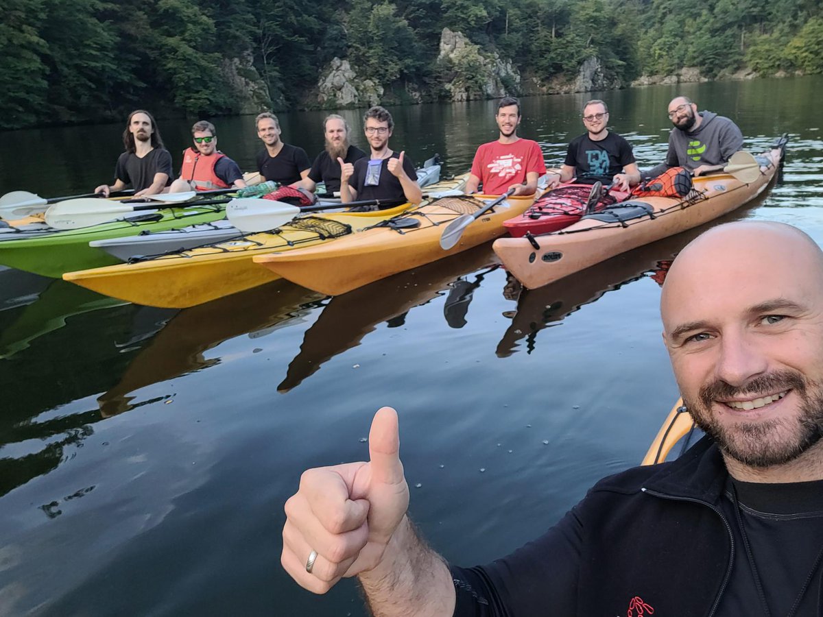 SEWIOnet's tweet photo. For us, the summer is not over yet! ☀️😎 And it's never too late to have fun trying something new, like sea kayaking on the Brno dam. 🚣🌊
#Sewio #seakayaking #funafterwork https://t.co/aVYRw7mPPa