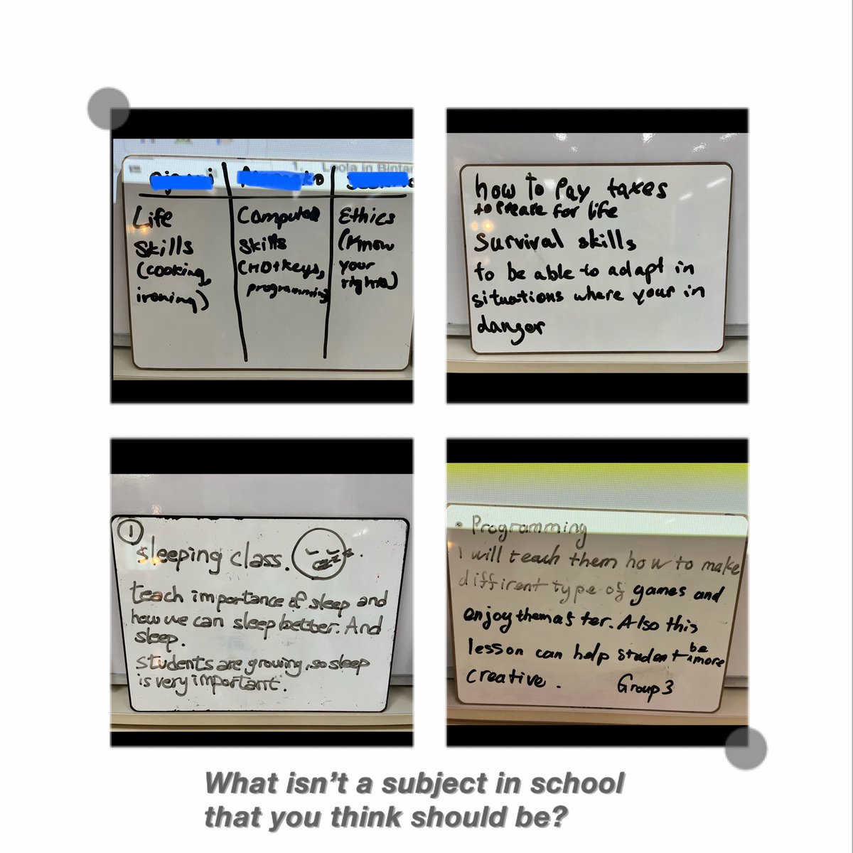 msheatherece83's tweet photo. Q: What isn’t a subject in school that you think should be taught? https://t.co/jTvBscp2Gd