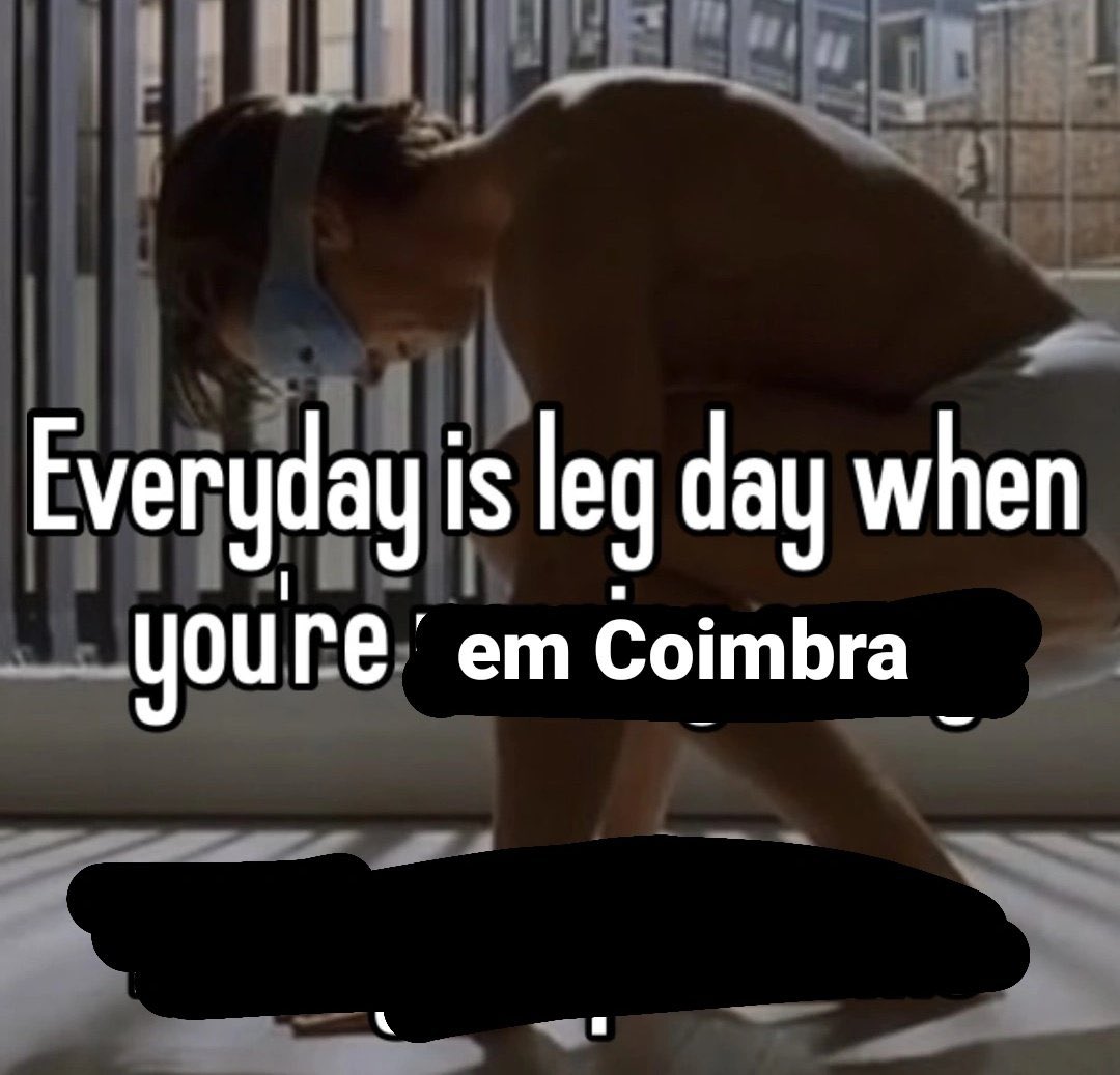 só escadas nesta maldita desta cidade, raios partam