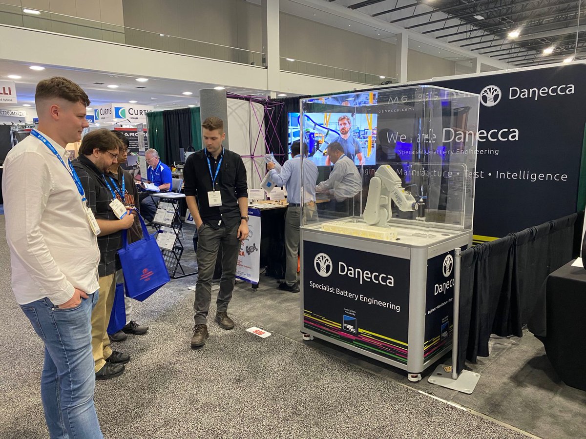 DaneccaLtd's tweet photo. The Battery Show in Novi commenced yesterday and here is a little preview of our team hard at work!

If you're visiting, please go see them at booth 930!

#thebatteryshow #batterymanufacturer #exhibition #daneccaltd https://t.co/JhhDEaBezN