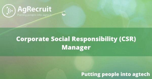 Job opportunity! Corporate Social ResponsibilityManager, £40,000 - £60,000. tinyurl.com/2z2f6udq