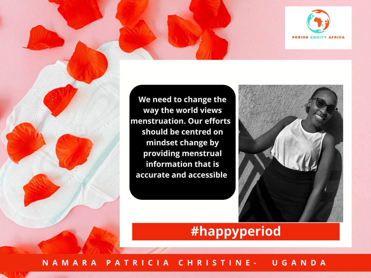 EquityPeriod's tweet photo. It's a #Happyperiod Wednesday. @PK_Namara says #menstrualhealth information that is accurate and accessible changes the way the world views menstruation. https://t.co/ASIYDp8W0j