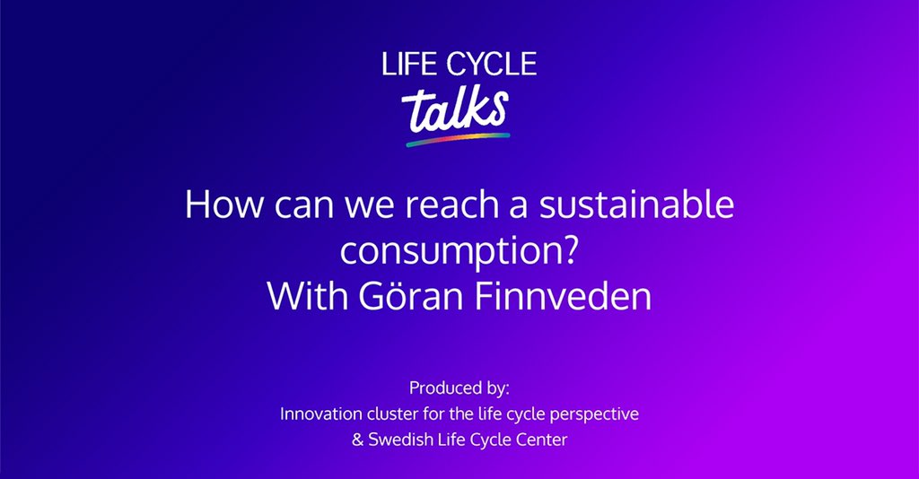 Join the Life Cycle Talks today at 14.00 CET. lifecyclecenter.se/events/life-cy…