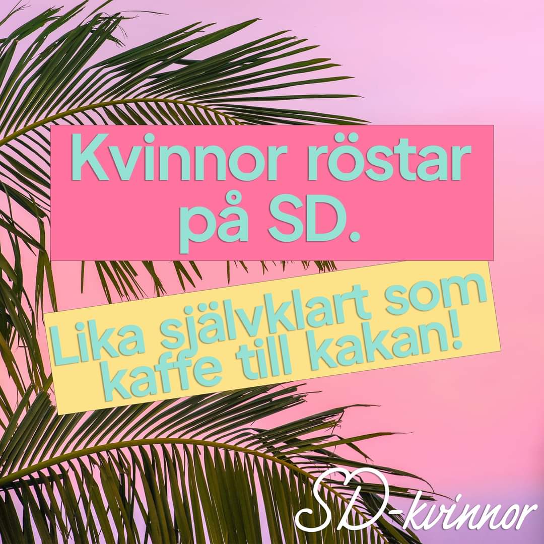 SD + kvinnor = sant!
m.facebook.com/story.php?stor…
<a href="/sdriks/">Sverigedemokraterna</a> <a href="/rubbestad/">Michael Rubbestad</a> #verklighetensröst