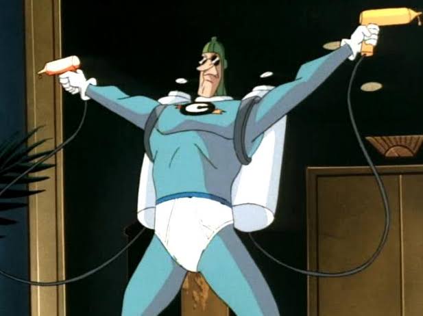 central_rei's tweet photo. Dublado originalmente por Stuart Pankin e no Brasil por Leonel Abrantes. O personagem é uma homenagem a série de TV estrelada por Adam West, fazendo diversas piadas pastelões e trocadilhos com condimentos. https://t.co/xGtZsI1SBI