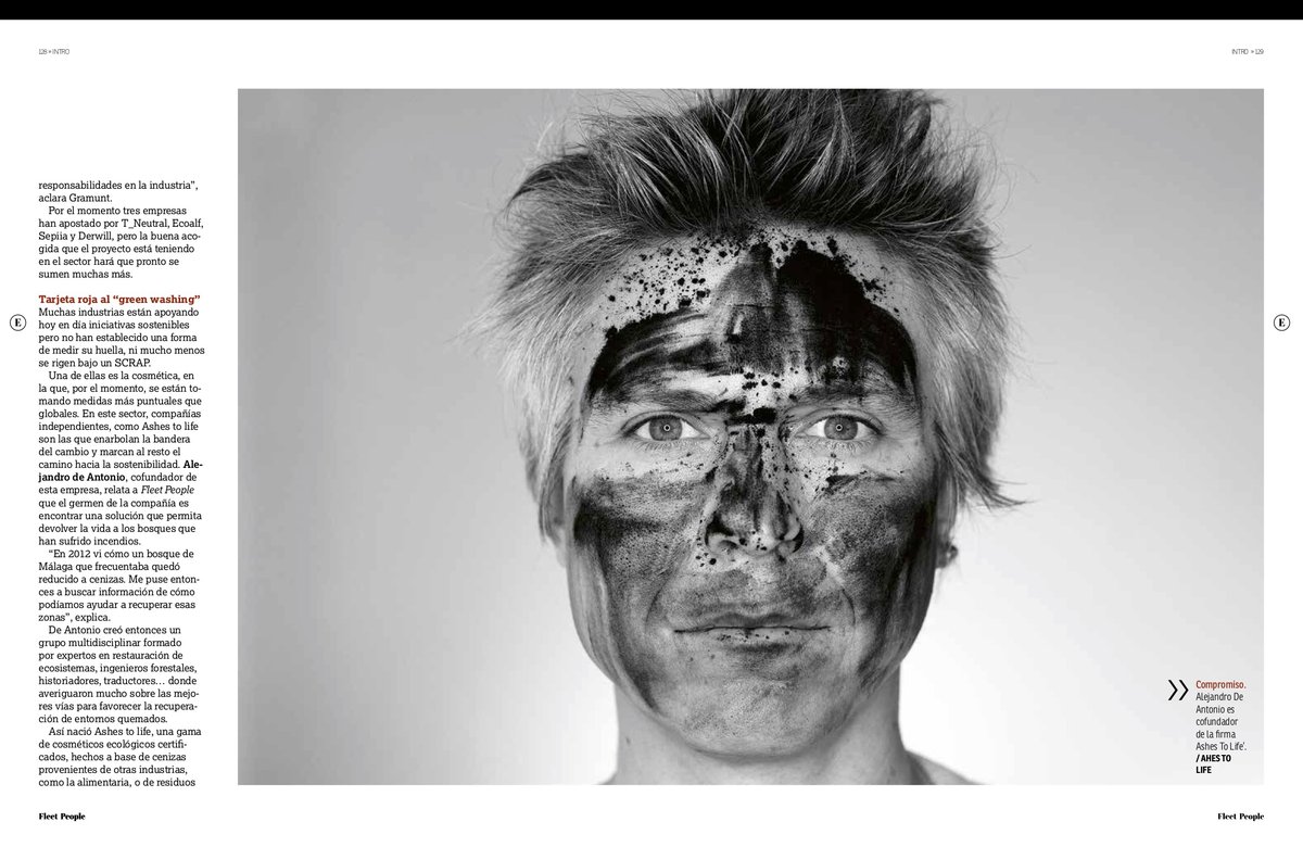 ASHES_TO_LIFE's tweet photo. @AlonsoVaquerizo publica en la edición impresa de @Fleet__People #FP47 un artículo sobre la #sostenibilidad.
En el, muestra distintas iniciativas empresariales que, con su trabajo, generan #Impacto positivo y cuidan el Planeta. ¡Gracias por incluir a @ASHES_TO_LIFE! https://t.co/JL0OIQE7Tb