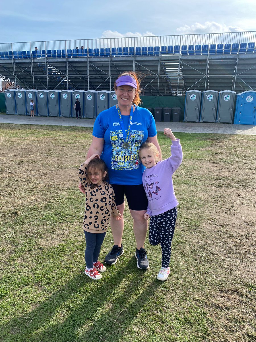 A huge shout out to Bethan for her achieving such a fantastic goal whilst raising awareness and funds for baby loss. She worked so hard both physically and emotionally and everyone at HUG is super proud of her. How wonderful to see two very proud little ladies by her side too 💜