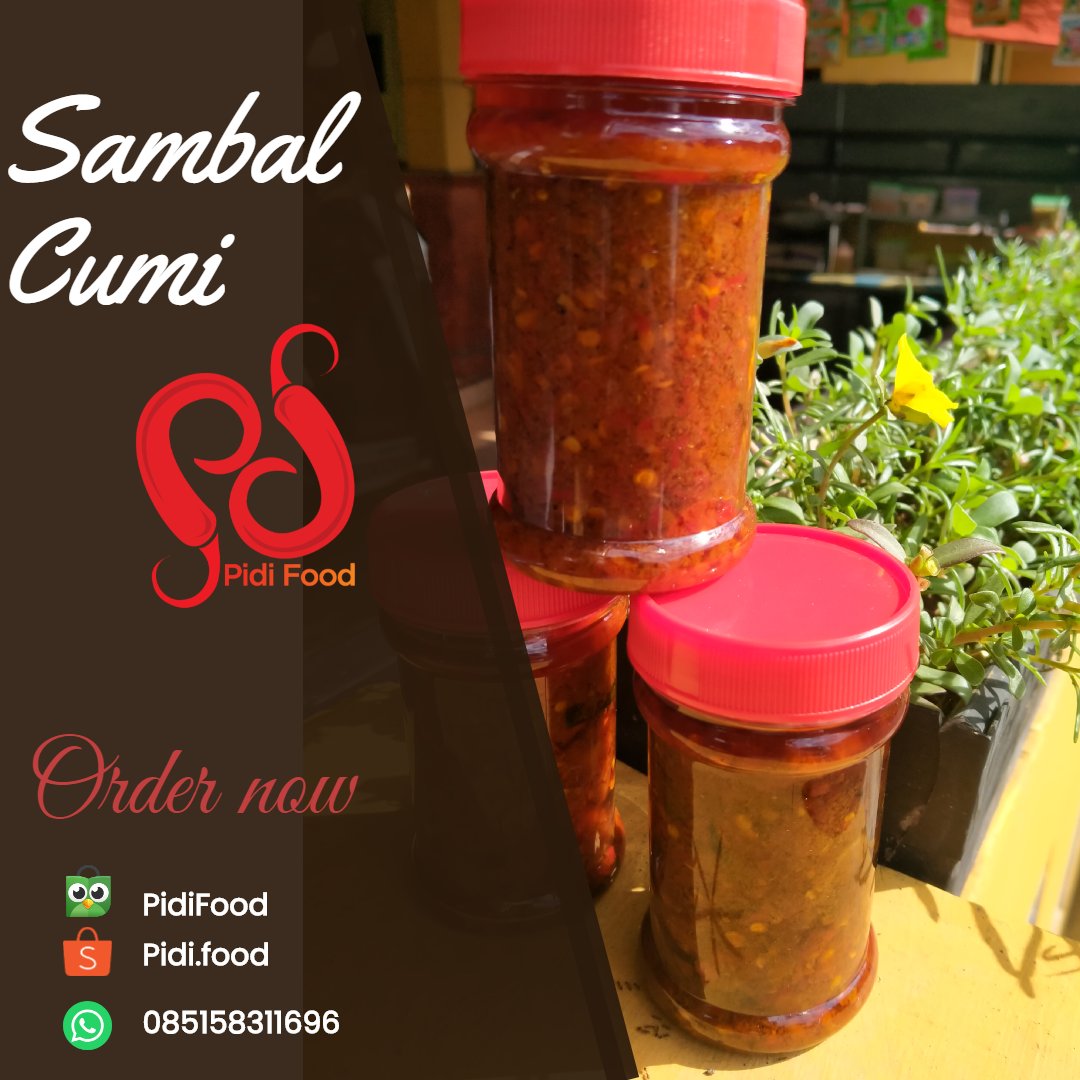 PidiFood's tweet photo. ✨SAMBAL CUMI by PidiFood🌟

Sambal cumi yang 100% cocok untuk kalian para penikmat Sambal,dijamin ketagihan 🤤🤤
Harganya cuma 25k/Botol (180gr) 🥰🥰
Terjangkau banget bukann? Yuk langsung aja di order https://t.co/3L1L6ORTPH