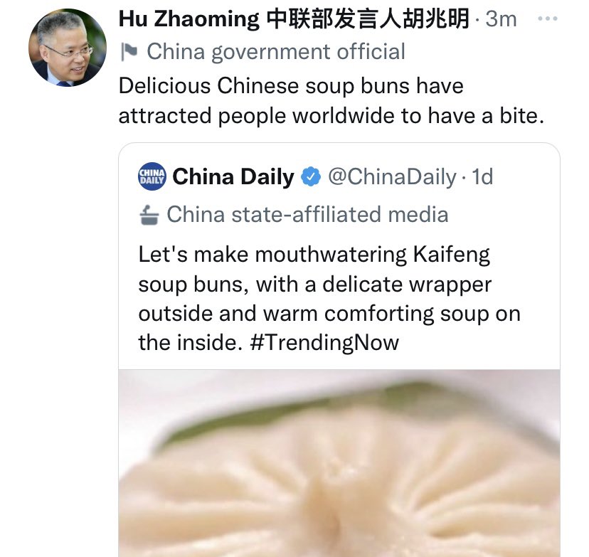 Yes, people worldwide are willing to pay $10K for a scarce flight into China, do quarantine in a govt designated hotel and put up with endless covid lockdowns, not to mention risk being hauled off to a fever camp, just for one bite of China’s delicious soup buns