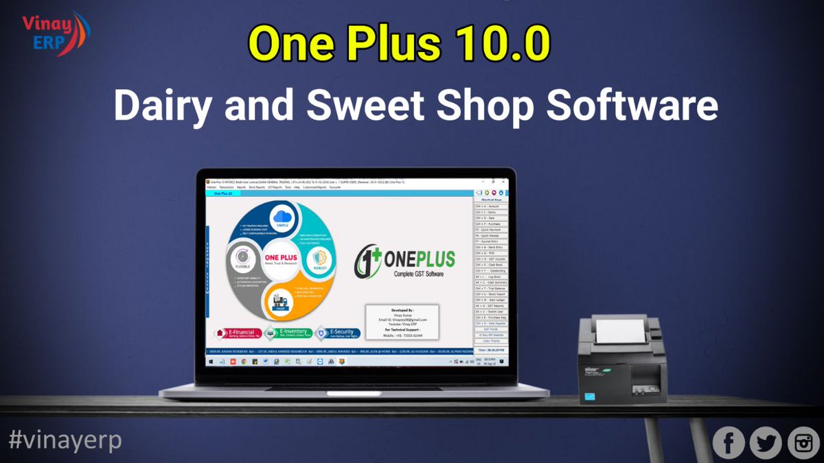 vinayerp1's tweet image. Demo Video :- youtu.be/xo9wjHRUfOg
Whatsapp Chat Link;
wa.me/917355561444/?…

#vinayerp #oneplussoftware #dairysoftware #sweetshopsoftware #karyanashop #milksoftware