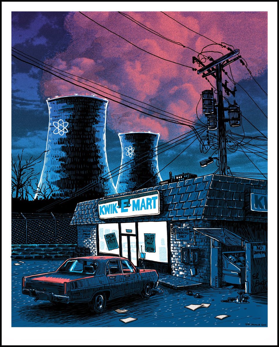 FrenchPaperArtC's tweet photo. Night Falls on the SNPP ! Nouvelle sérigraphie autour de l'univers des Simpson à découvrir ici https://t.co/G2PNn4nsbn Œuvre de l'artiste Tim Doyle, édition limitée signée #thesimpsons #popculture #illustration #sérigraphie #timdoyle #art https://t.co/so5uME9vDZ