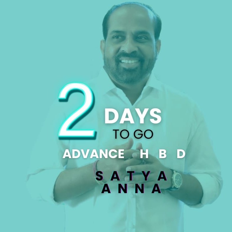 Satyannasenakdr's tweet photo. #SelfiWithSatyanna
#PhotoWithSatyanna
#AdvanceHBDSatyaAnna
#2days2go
#FestiveWeekOfYSK https://t.co/M7U3szDo6r