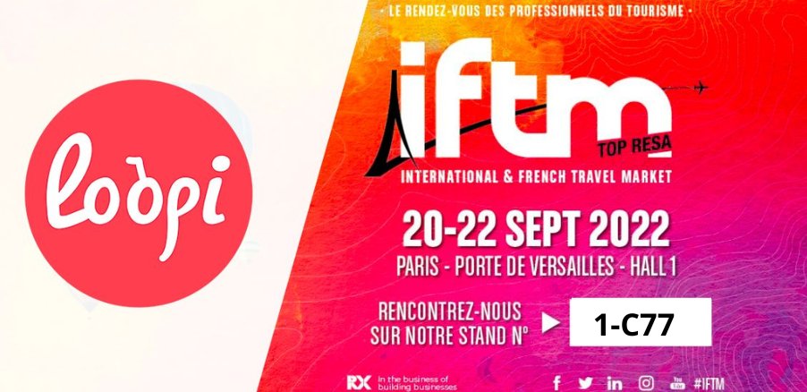 LoopiVelo's tweet photo. Loopi sera présent à l'@iftmparis du 20 au 22 septembre !✨

Nous serons ravis de vous accueillir sur le stand 1-C77 au village startup pour échanger sur l'actu Loopi, nos différents outils qui facilitent et sécurisent les déplacements des voyageurs et le travail des opérateurs. https://t.co/NWMjY0TrA8
