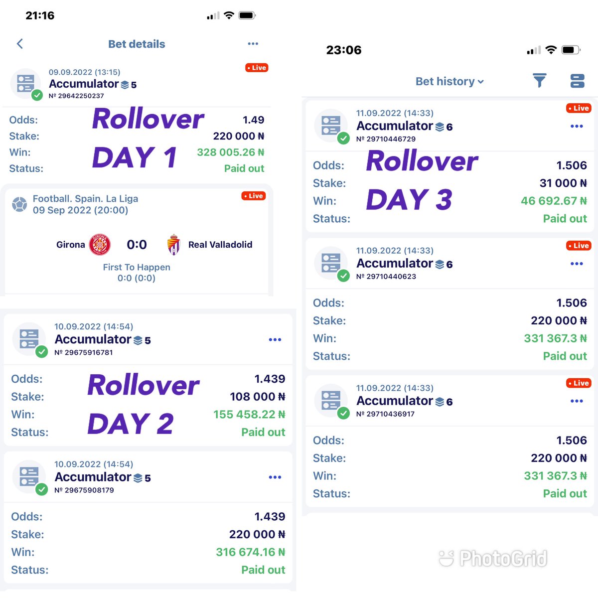 Brayforex's tweet photo. 🚨5/5 DAYS ROLLOVER COMPLETED ✅

⚽️ WIN TICKET BOOM 5-TIMES IN A ROW ✅

Everyday winning is assured 💯 
Follow me for more free games 
Switch on notification 
Join us on telegram 👉🏼 https://t.co/BF2TbrCLSa

Drop your won ticket here and retweet ❤️‍🔥
Giveaway soon 💰 https://t.co/RgMRKStpCi