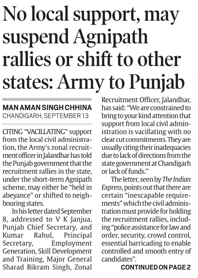 ColAmitkumar's tweet photo. This was to happen! Revolution in States has begun will b follwed by others #againstagnipath  U can't play with Youths of our Nation who have history of sacrifices as Soldier &amp; Freedom Fighters! Don't challange them @PMOIndia @rajnathsingh @adgpi @indiannavy #AirForce Withdraw it https://t.co/g6i3PIDml0