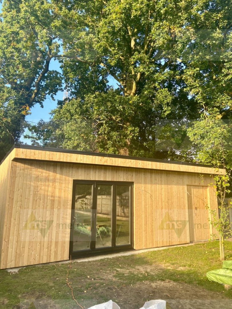 Mensell_LTD's tweet photo. Nice and modern man cave made from our Siberian Larch cladding in rhombus style. Cheshire 😍😍😍 https://t.co/wIXuhrBFlM